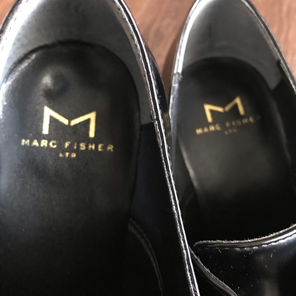 Marc Fisher Black Leather Lace-Up Shoes - Picture 6 of 16